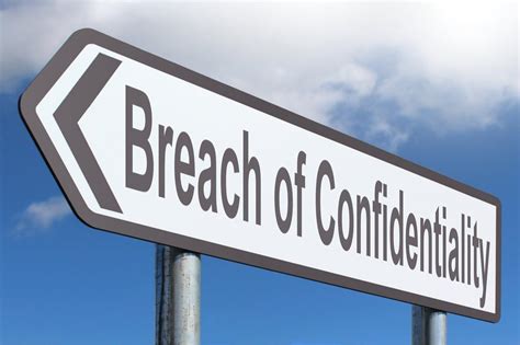 Breach Of Confidentiality - Highway Sign image