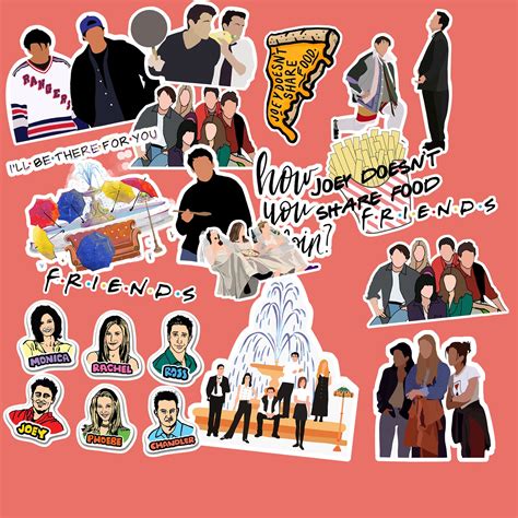 Friends Tv Show Stickers Friends Tv Show Stickers Pack | Etsy