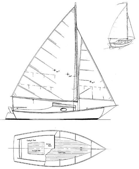 Meadow Bird - Daysailer/Camp Cruiser - Boat Plans - Boat Designs | Sailboat plans, Boat plans, Boat