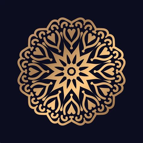 Islamic geometric mandala in golden color background 22359968 Vector Art at Vecteezy