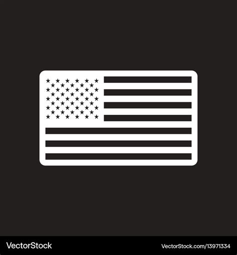 American Flag Vector Black And White