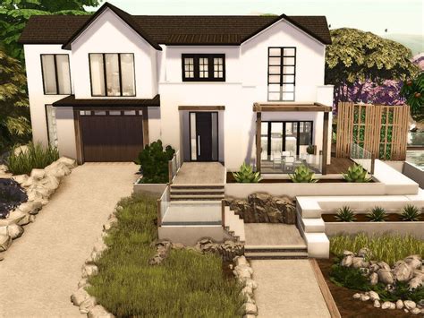 Sarina_Sims' Big Modern Family House - No CC | Sims 4 modern house, Sims 4 house design, Sims ...