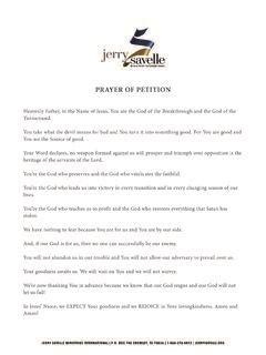 PRAYER OF PETITION - Jerry Savelle / prayer-of-petition-jerry-savelle.pdf / PDF4PRO