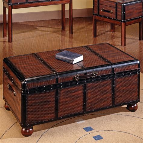 Steve Silver Pacific Trunk Coffee Table $336.00 Dimensions: 44W x 24D x 19H inches Coffee Table ...