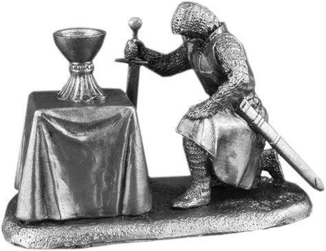 Amazon.com: Ronin Miniatures - Knight with Holy Grail - Tin Metal ...