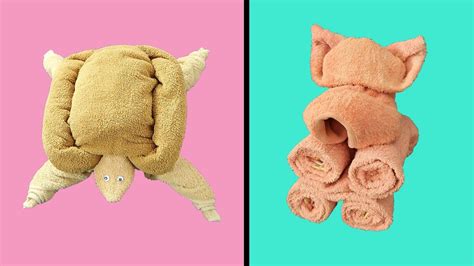 How To Make Towel Animals. CUTE AND EASY TOWEL FOLDING IDEAS. Towel ...