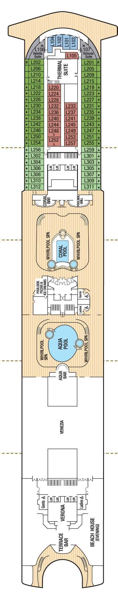 Deck Plans - P&O Azura - Planet Cruise