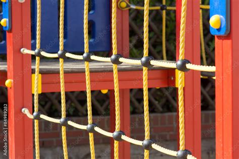 Climbing scaffold / Climbing scaffold in a playground Stock Photo ...