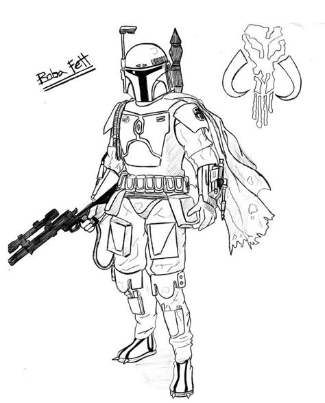 Star Wars Boba Fett Coloring Page - Free Printable Coloring Pages for Kids