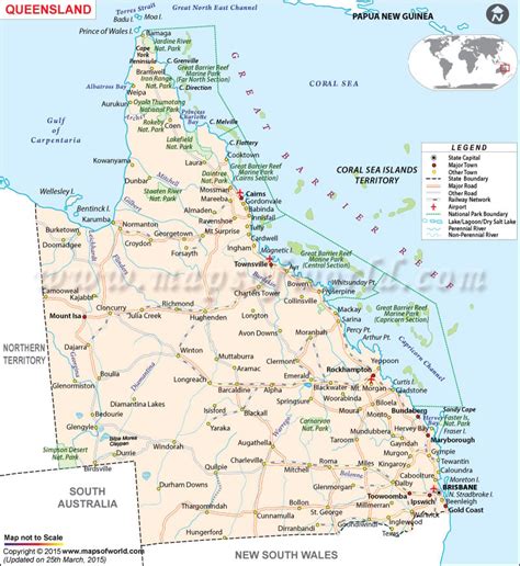 Map of Queensland, Queensland Map