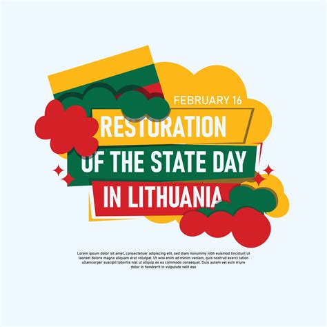 Restoration of the State Day in Lithuania background. 18838851 Vector Art at Vecteezy