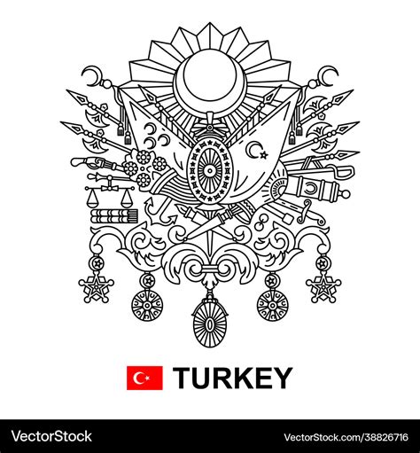 Coat arms turkey Royalty Free Vector Image - VectorStock