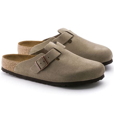 UNISEX Birkenstock Boston Suede Leather Clog - Taupe | Garmentory