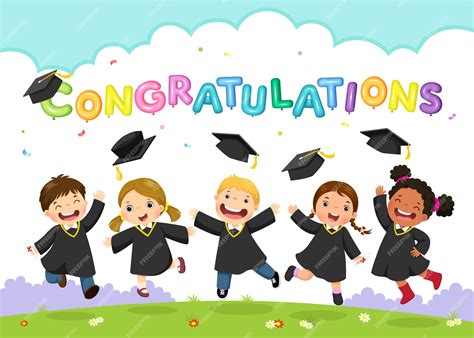 Premium Vector | Happy graduation day. illustration of students celebrating graduation