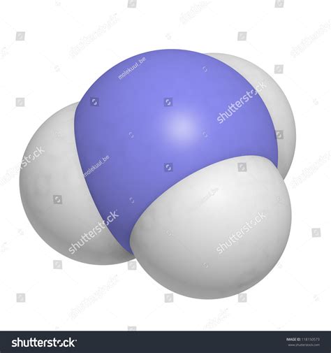 Ammonia (Nh3) Molecule, Chemical Structure. Stock Photo 118150573 ...