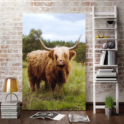 Highland Bull Wall Paintings for Living Room | Etsy