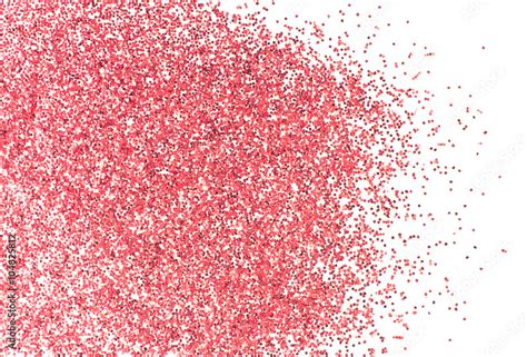 Red glitter texture on white background Stock Photo | Adobe Stock