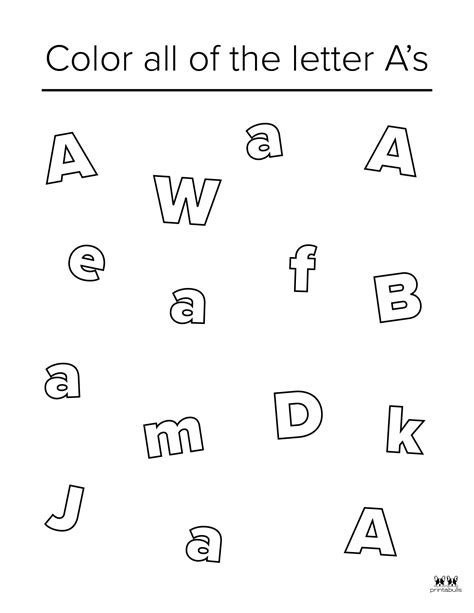 Letter A Worksheets - 50 FREE Printables | Printabulls