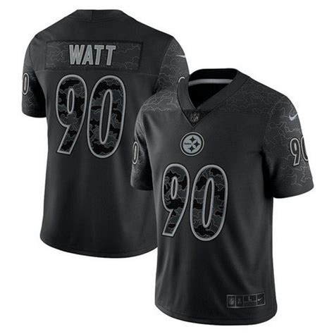 Steelers T.J. Watt Reflective Limited Black Jersey – US Sports Nation