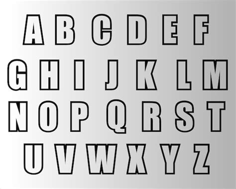 alphabet SVG alphabet font svg font alphabet file silhouette Outline ...