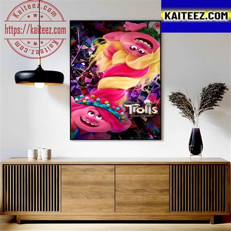 Trolls Band Together Official Poster Art Decor Poster Canvas - Kaiteez