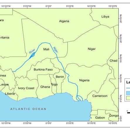 Niger River On World Map