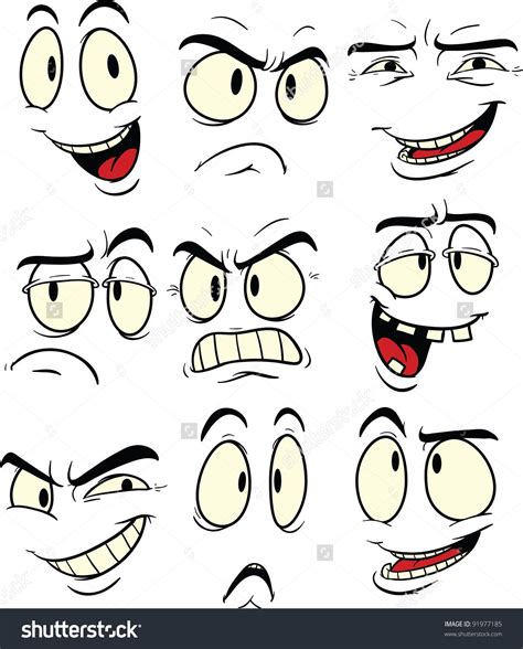 stock-vector-cartoon-facial-expressions-vector-illustration-each-element-in-a-separate-layer-for ...