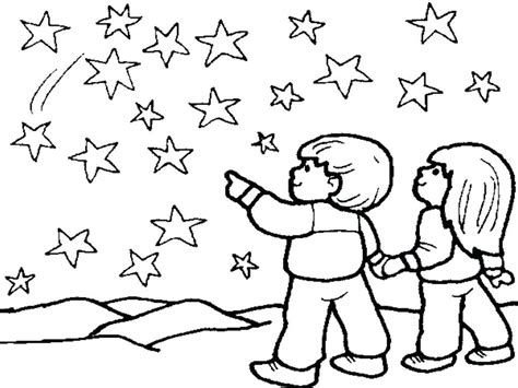 ️Night Sky Coloring Page Free Download| Gambr.co