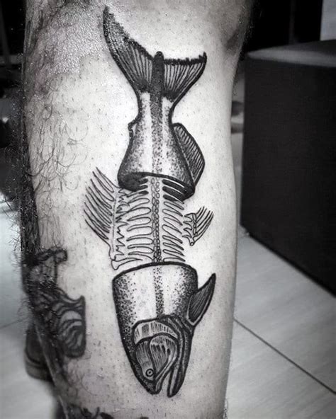 50 Fish Skeleton Tattoo Designs For Men - X-Ray Ink Ideas