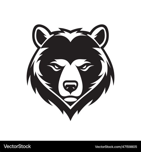 Bear head concept logo Royalty Free Vector Image