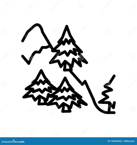 Hill Icon Vector Isolated on White Background, Hill Sign , Linear ...