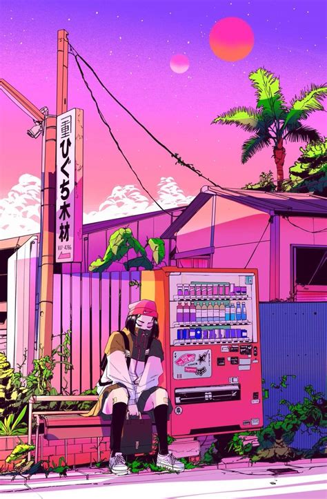 vinne on Twitter | Vaporwave art, Anime scenery wallpaper, Aesthetic art