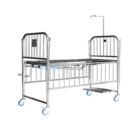 Two Function Manual Pediatric hospital bed Stainless Steel