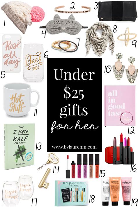 Under $25 Gifts for Her - By Lauren M