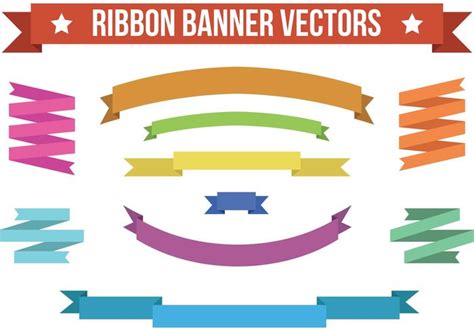 15 Simple Ribbon Banner Vector Images - Blue Ribbon Banner Vector, Simple Banner Outline Vectors ...