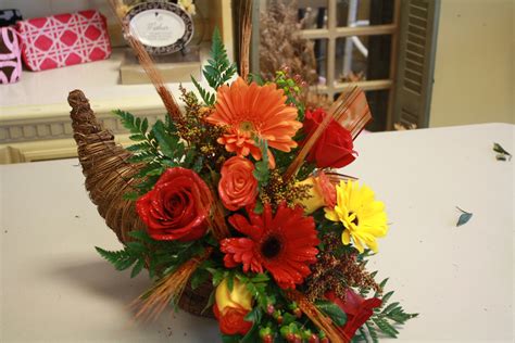 Cornucopia Fresh Flower Centerpiece for Fall Thanksgiving | Etsy | Thanksgiving flower ...