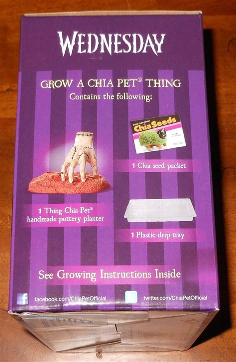 New In Box Ch-Ch-Ch Chia Pet Planter Wednesday Thing The Addams Family ...