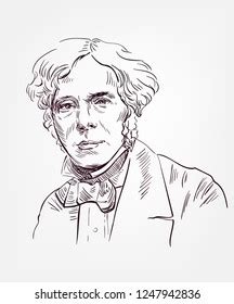 Michael Faraday Vector Sketch Style Portrait Stock Vector (Royalty Free ...