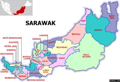 peta sarawak | sarawak map | Iban4u