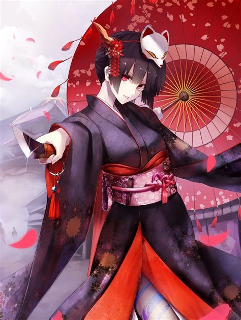 Kimono Samurai Anime Girl