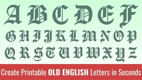 Old English Calligraphy Alphabet Printable Pdf - Infoupdate.org