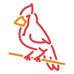 Northern Cardinal Drawing PNG & SVG Design For T-Shirts