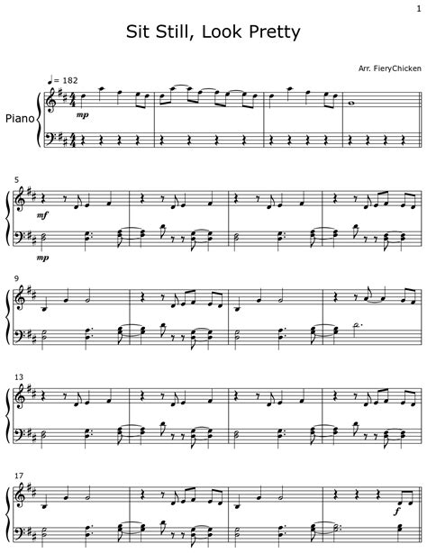 Sit Still, Look Pretty - Sheet music for Piano