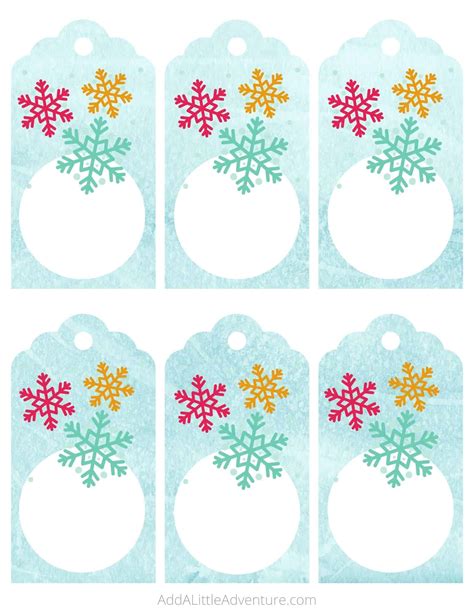 Snowflake Gift Tags - Free Printables - Add A Little Adventure