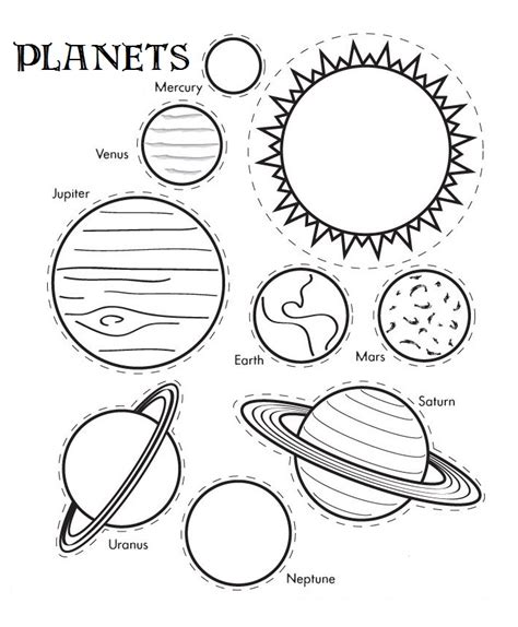 Printable Planets To Color