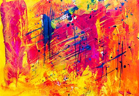 Yellow and Red Abstract Painting · Free Stock Photo