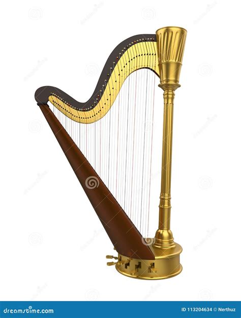 Harp Stringed Musical Instrument Isolated Stock Illustration ...