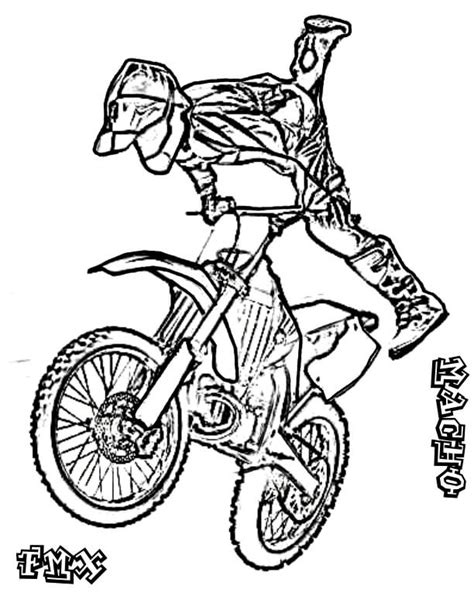 Dirt Bike Coloring Page - Free Printable Coloring Pages for Kids