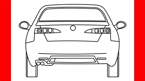 Car Back View Drawing