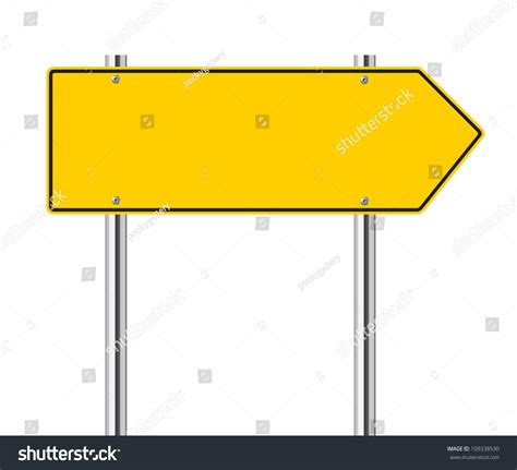 Yellow Arrow Left Road Sign Stock Vector (Royalty Free) 109338530 ...